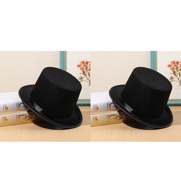 2x Magician Cowboy Charlie Chaplin Hat Costume Cosplay Adult OS unisex - Picture 1 of 4